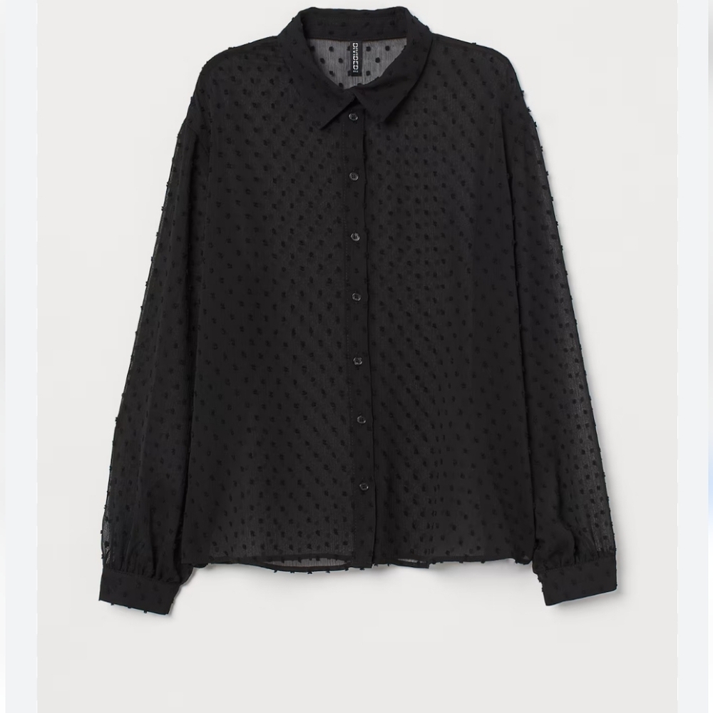 H&M Divided Plumeti chiffon blouse